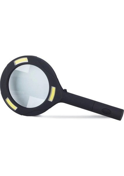 3 Ledli Işıklı El Büyüteci 250 Lümen Beyaz Işık Büyüteç 3x Zoom Tamirci Büyüteç WT374
