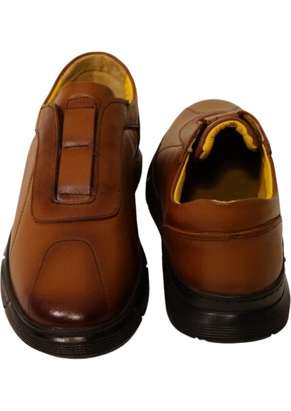 Hakiki Iç Dış Deri Erkek Ayakkabı Poliüretan Taban Ortopedik Tabanlık Bağcıksız (HSA004 ) modelleri