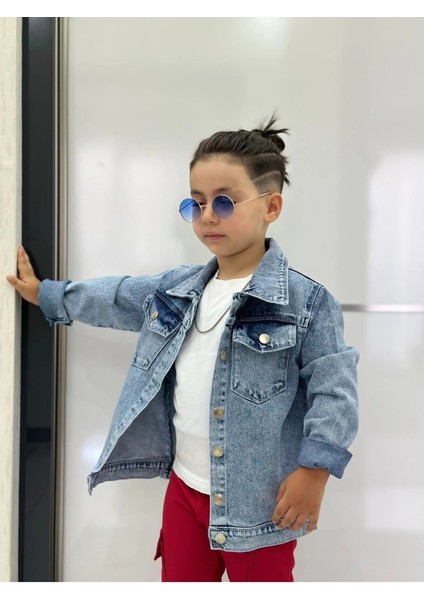 Mickey Mause Nakışlı Kot Ceket-Bayramlik fırsatları