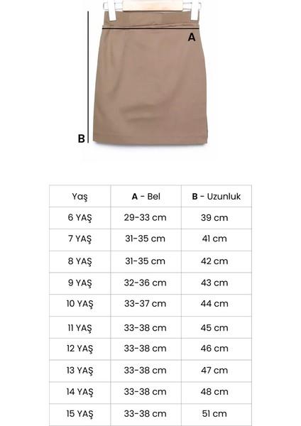 Kız Çocuk Beli Lastikli Okul Kaşkorse Şort Etek 8637