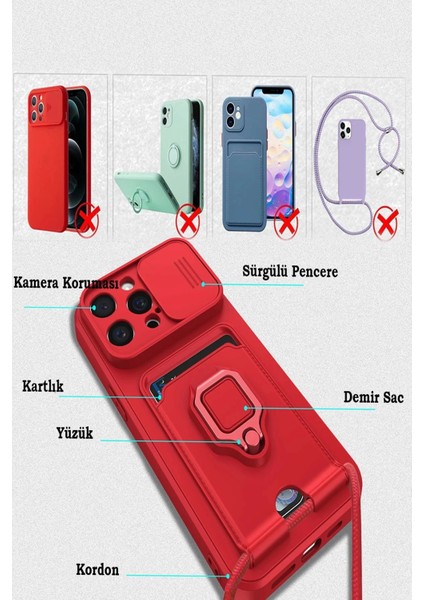 Bfs iPhone 15 Pro Max Kılıf Zuma Kartvizitli Yüzüklü Silikon - Lacivert fiyatları