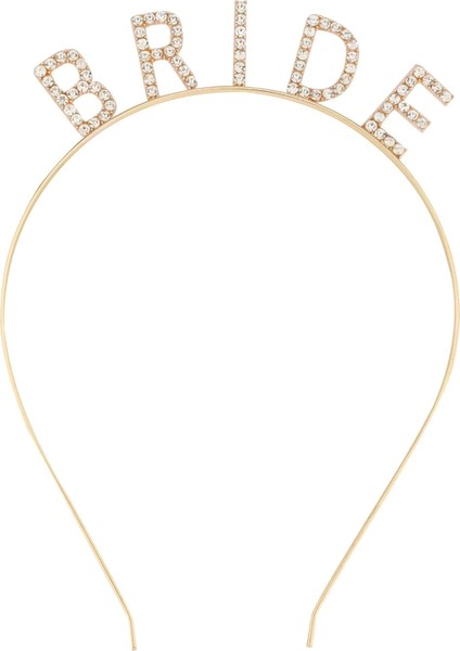 Altın Gold Renk Bekarlığa Veda Kristal Taş Bride Tacı Ithal 16X10 cm fiyatları