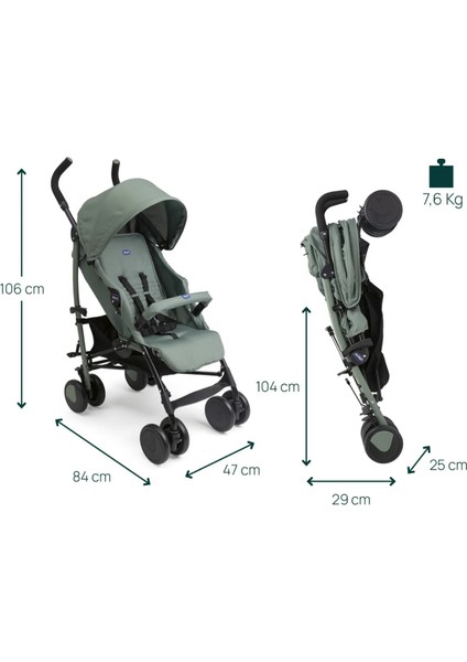 Echo Lite Baston Bebek Arabası Moss fiyatları