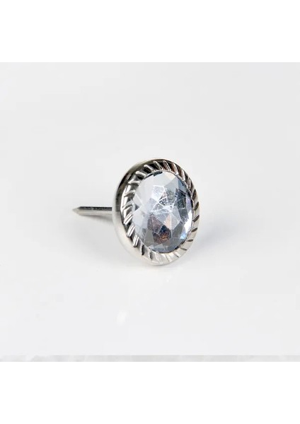 Dekoratif Parlak Taşlı Kabara Raptiye 17 mm - 50