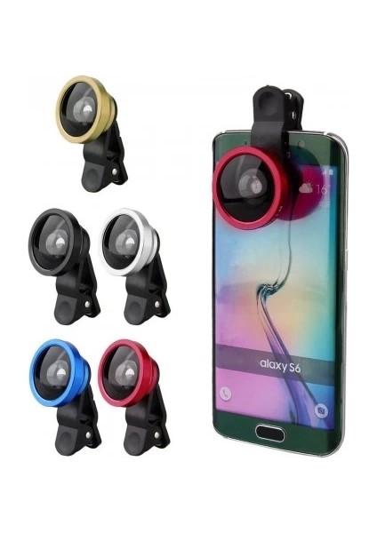 Süper Geniş Açı Özçekim Kamera Lens Iphone 5/5 S/6/6 Artı Samsung Galaxy Not 3, 5