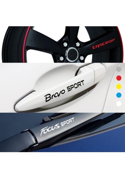 Renault Clio Için Özel Yeni Uyumlu Aksesuar Kapı Kolu ve Jant Özel Yeni Sticker 10 Adet modelleri