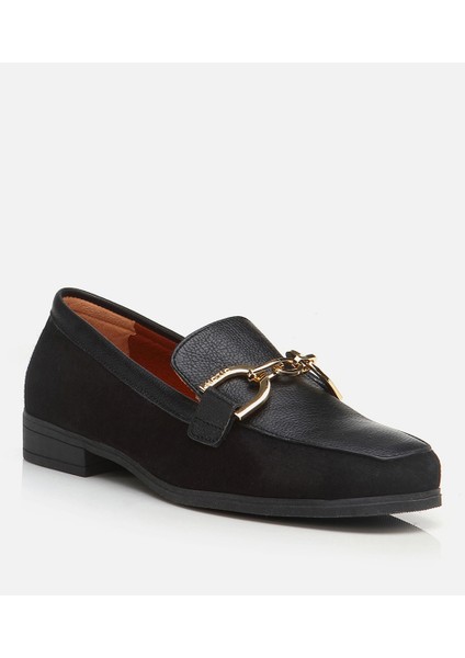 Kadın Deri Siyah Loafer
