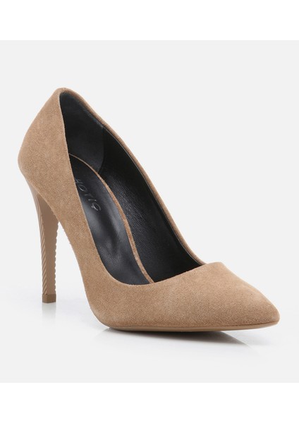 Kadın Deri Vizon Stiletto