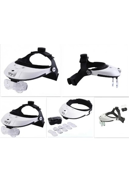 5 Mercekli Çok Fonksiyonlu, Başlık Tip Işıklı Büyüteç 81001H indirimleri