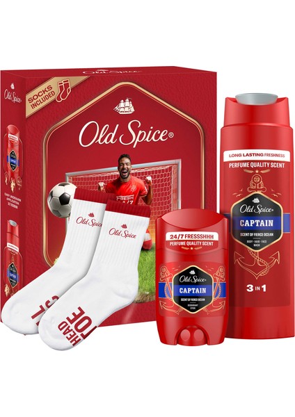 Footballer Hediye Seti: Captain Deodorant stick 50 Ml, duşjeli 250 Ml ve çorap fiyatları
