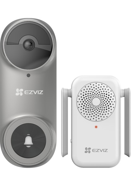 Db2 (3Mp) Gri - Kablosuz, Görüntülü ve İki Yönlü Konuşmalı Akıllı Kapı Zili
