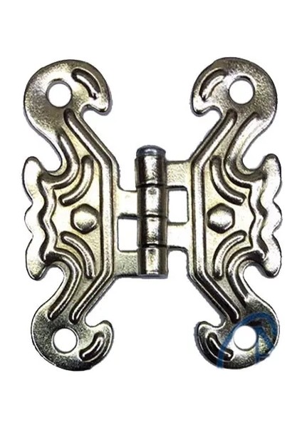 Dekoratif Sac Kelebek Menteşe - Küçük, Nikel, 100 Adet