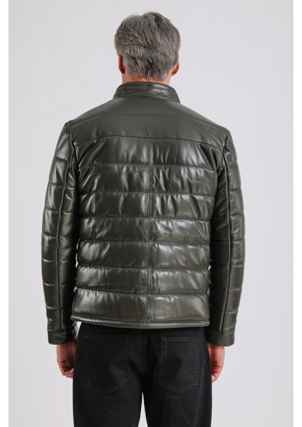 Gabriel Erkek Şişme Hakiki Deri Mont