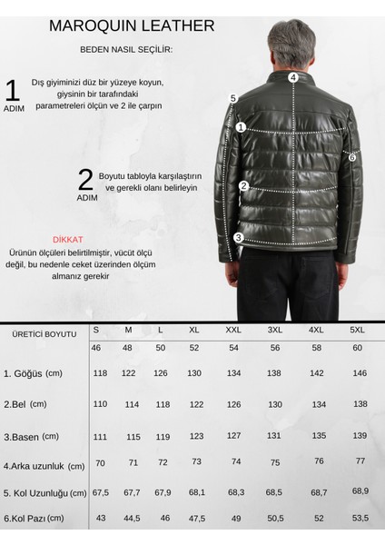 Gabriel Erkek Şişme Hakiki Deri Mont