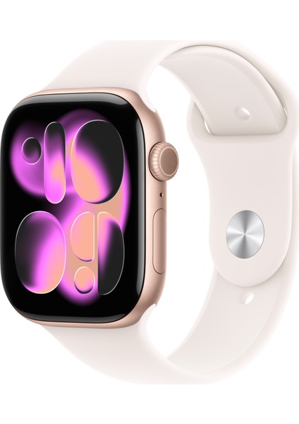 Watch Series 11 Gps, 42 mm Roze altın Rengi Alüminyum kasa ve Bulut pembesi Spor kordon - m/l