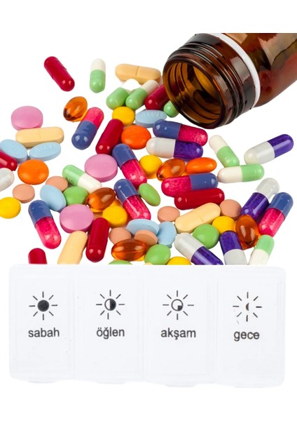 Günlük Hap Saklama Kutusu 4 Göz fiyatları