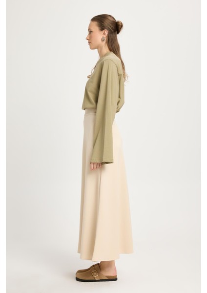 Kadın Taş Modal Kumaş Yumuşacık Örme Uzun Etek 30007 fiyatları