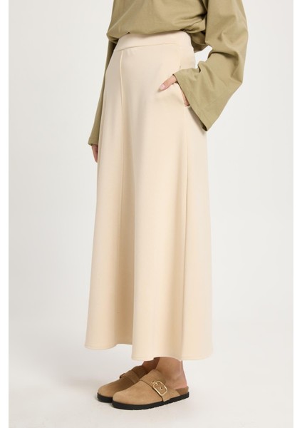 Kadın Taş Modal Kumaş Yumuşacık Örme Uzun Etek 30007 indirimleri