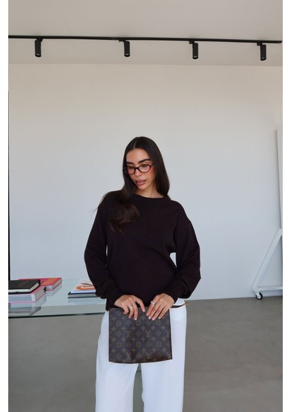 Bisiklet Yaka Yünlü Basic Triko