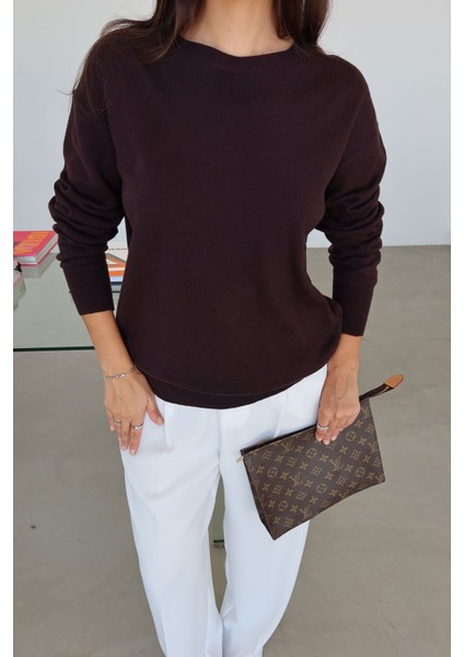 Bisiklet Yaka Yünlü Basic Triko fırsatları