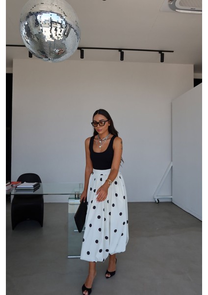 Puantiyeli Balon Etek