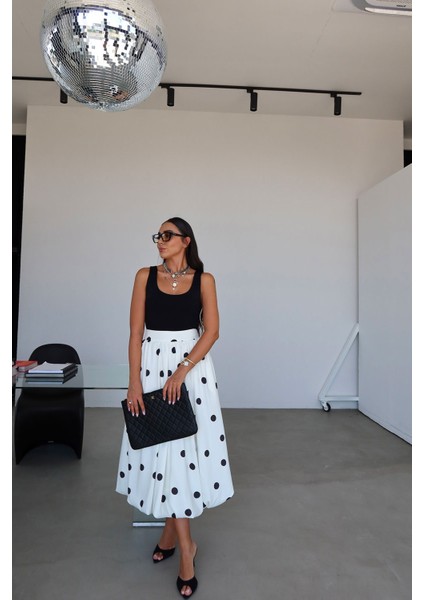 Puantiyeli Balon Etek modelleri