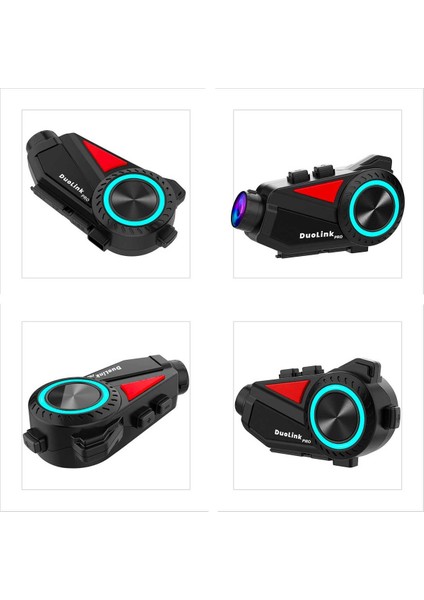 X74 Pro İnterkom Motosiklet Kameralı 360° Modül 6 Kişi Bluetooth Kask Intercom Video Kayıt Kulaklık fiyatları