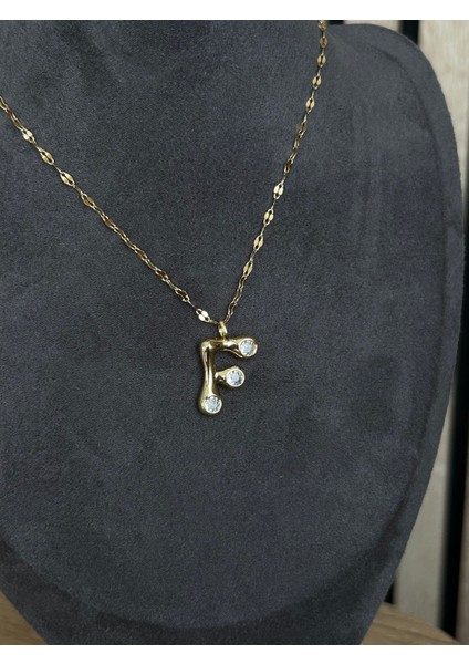 F Harfli Çelik Kolye fiyatları