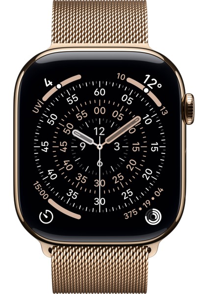Watch Series 11 Gps + Cellular, 42 mm altın Rengi Titanyum kasa ve Altın Rengi Milano loop fiyatları