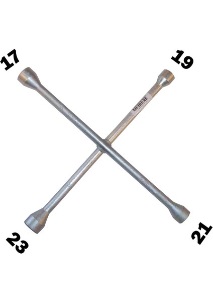 439LÜ Artı Bijon Anahtarı - Tek Anahtar Ile 4 Farklı Jant Somunu Sökün