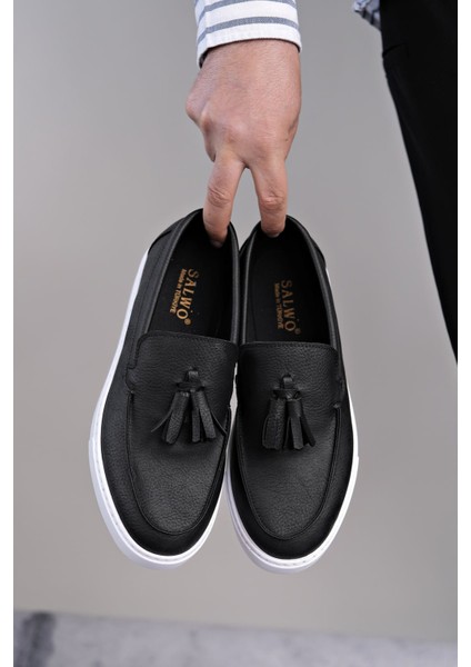 ET153 Bloom Bağcıksız Püsküllü Cilt Erkek Günlük Spor Klasik Ayakkabı Bt - Siyah fırsatları