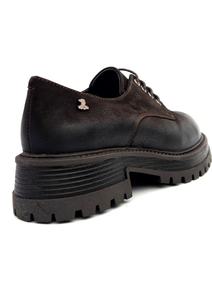 2554601K Kadın Hakiki Deri Bağcıklı Kalın Taban Oxford Ayakkabı fiyatları
