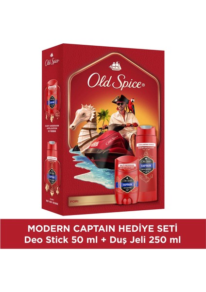 Captain Deo Stick 50 ml + Duş Jeli 250 ml Giftpack