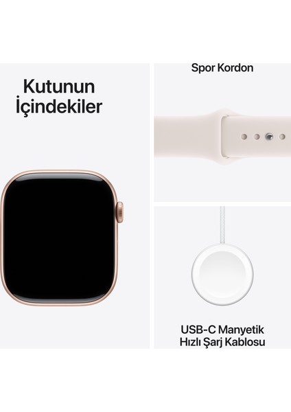 Watch Series 11 Gps, 46 mm Roze altın Rengi Alüminyum kasa ve Bulut pembesi Spor kordon - s/m