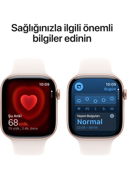 Watch Series 11 Gps, 42 mm Roze altın Rengi Alüminyum kasa ve Bulut pembesi Spor kordon - m/l indirimleri