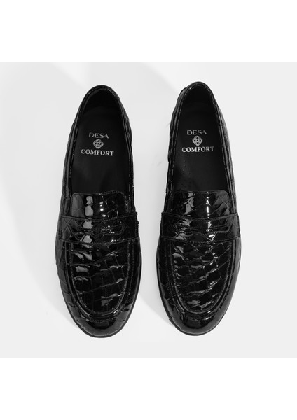 Kadın Siyah Desacomfort Dolgu Topuklu Deri Ayakkabı indirimleri