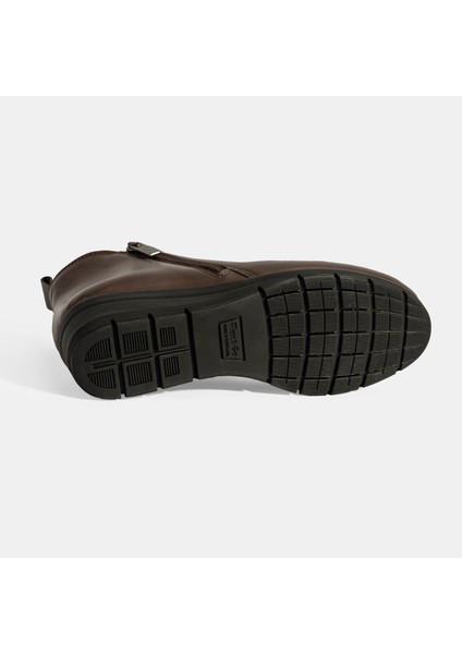 Kadın Kahve Desacomfort Çift Fermuarlı Deri Bot fiyatları