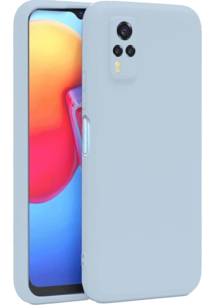 Zengezur Newface Vivo Y53S Kılıf Nano Içi Kadife Silikon - Buz Mavi