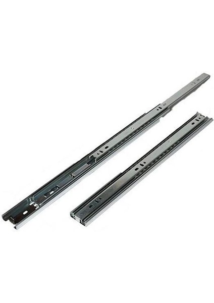 Çift Açılır 45 mm Teleskopik Bilyeli Çekmece Rayı 50 cm