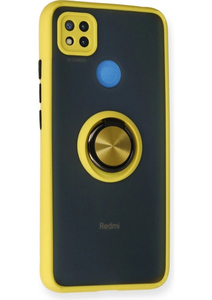 Zengezur Newface Xiaomi Redmi 9c Kılıf Montreal Yüzüklü Silikon Kapak - Sarı fiyatları