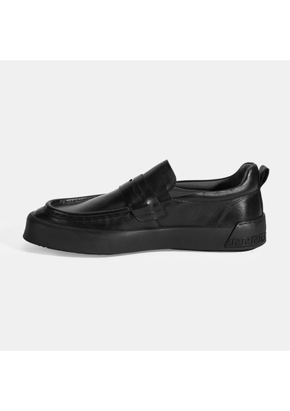 Erkek Siyah Deri Loafer modelleri