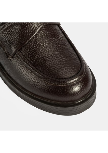 Kadın Kahve Deri Loafer