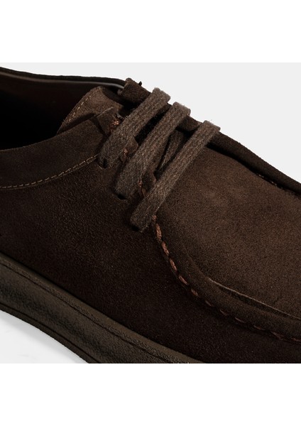 Erkek Kahve Bağcıklı Günlük Süet Ayakkabı