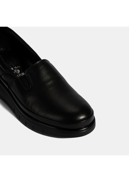 Kadın Siyah Desacomfort Deri Günlük Ayakkabı