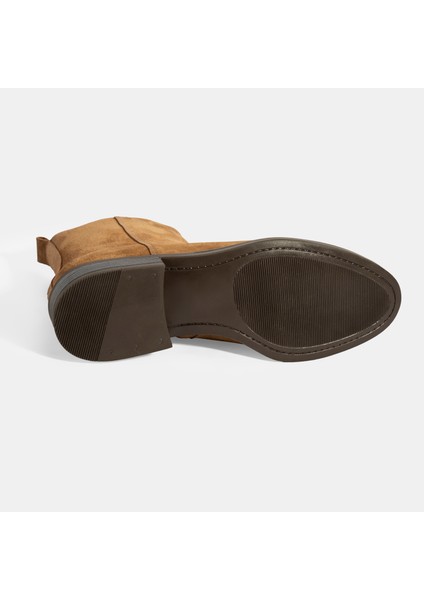 Kadın Taba Fermuarlı Süet Deri Bot fırsatları