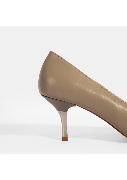 Kadın Vizon Deri Stiletto