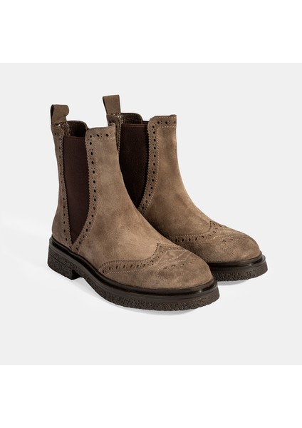 Kadın Vizon Lastikli Süet Chelsea Bot