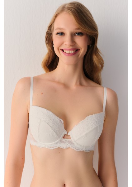 Honey Dantelli Yarı Destekli Balenli Sütyen