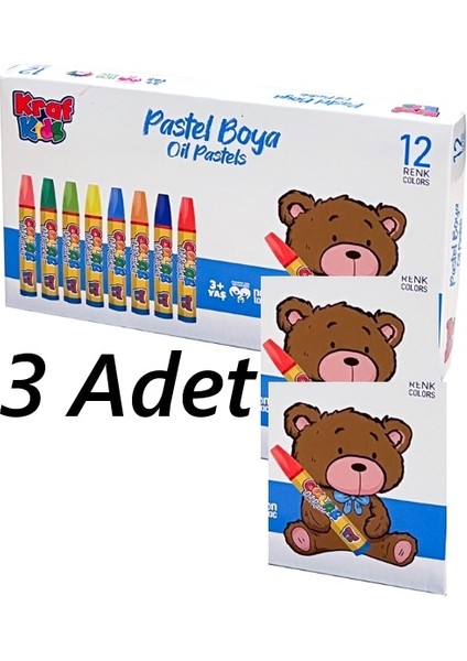 Kıds Pastel Boya 12 Lı (3 Adet) KK515