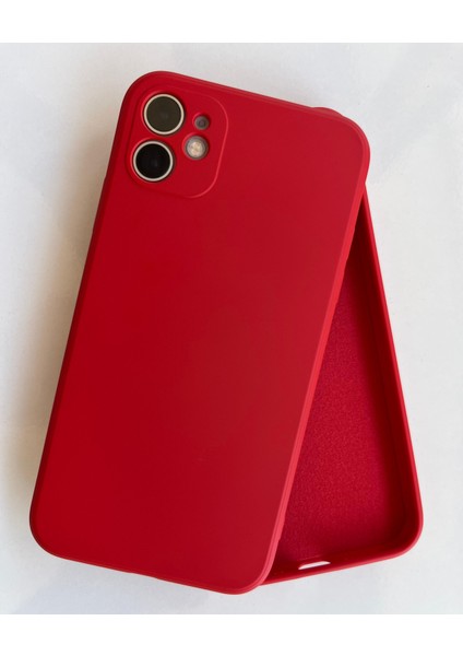 İphone 11 İle Uyumlu Köşeli Kalıp ( 12 GÖRÜNÜMLÜ) Logosuz Lansman İçi Kadife Esnek Silikon Kılıf modelleri